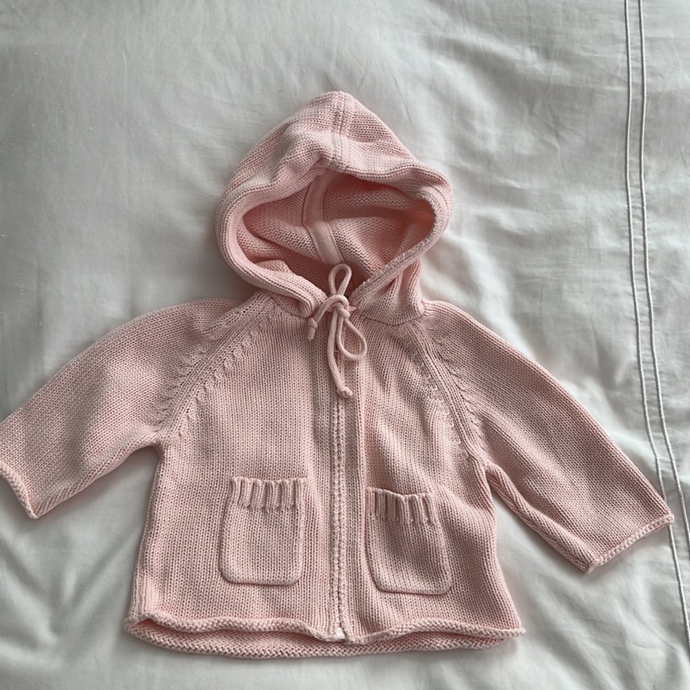 Bonpoint Knit Hoodie Cardigan NWOT Size 6M